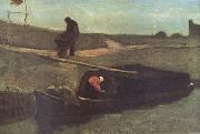 Vincent Van Gogh Peat Boat with Two Figures (nn04) France oil painting artist
